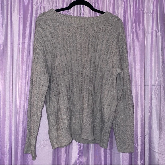 Beginning Botique Grey Knitted Sweater - Picture 1 of 3